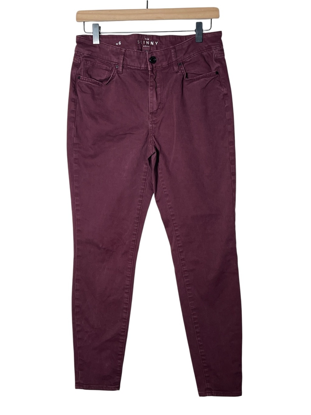 White house black market plum purple skinny ankle jeans size 6 B133 - Picture 1 of 7